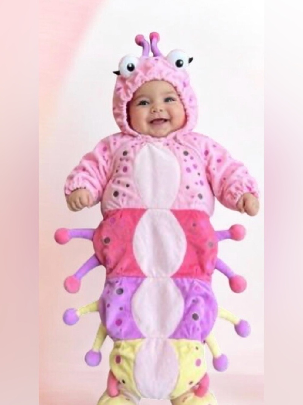 Baby Caterpillar Costume Sleeper in Pink, Red, Purple, Yellow